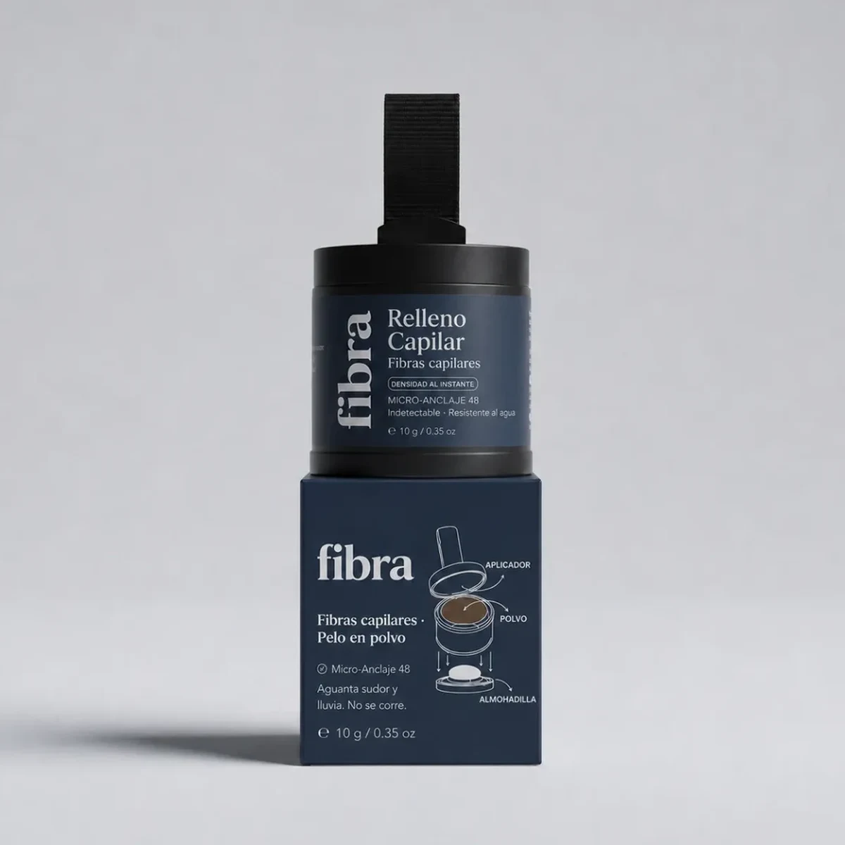 FIBRA — Pelo en polvo — estuche de micro-fibras capilares FIBRA
